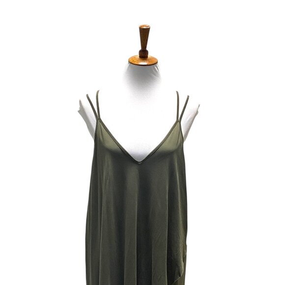 Lush Fly Away Modal Shift Dress Olive Green Size XL Minimalist Boho Summer Flowy - Picture 7 of 15